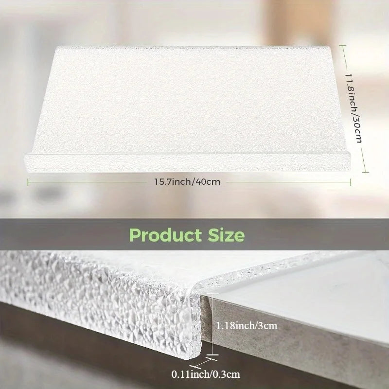 Acrylic Glass Pattern Cutting Board - Transparent Non-Slip Chopping Board for Fruits Vegetables, Kitchen Plastic Cutting Mat